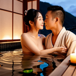 **

A serene scene of a customized hot spring experience.  Depict a couple enjoying a romantic onsen with candlelit dinner and spa treatments. The background should feature traditional Chinese architectural elements with modern design, reflecting the customized theme. Focus on relaxation and personalized service.  Style:  A blend of realistic and slightly dreamy, soft lighting.

**